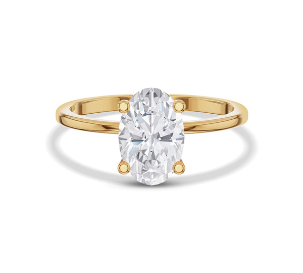 Oval Cut Lab Grown Diamond Solitaire Engagement Ring