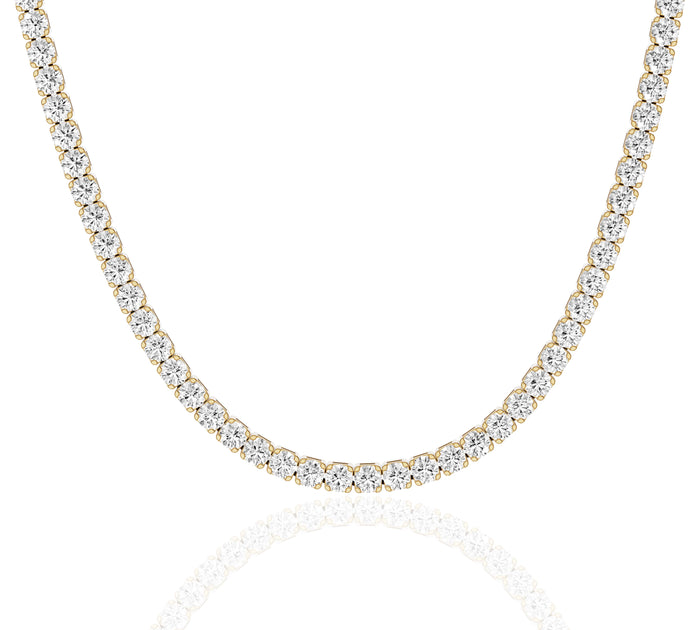 3mm Round Diamond Tennis Necklace