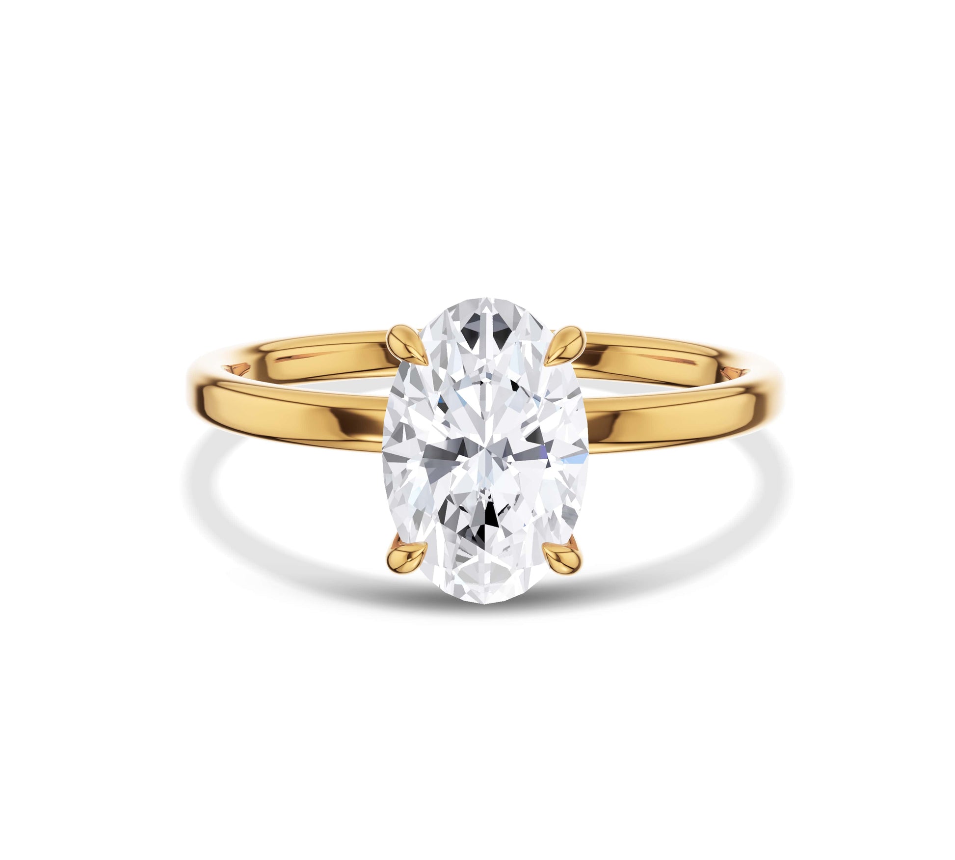 Elegant oval diamond engagement ring design