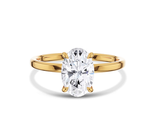 Elegant oval diamond engagement ring design