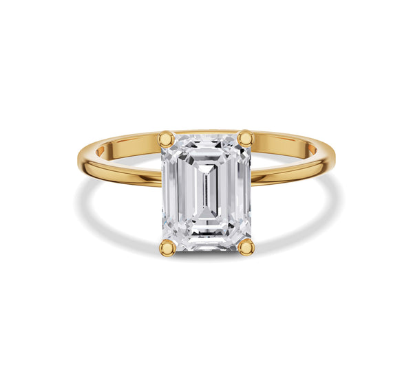 Emerald Cut Lab Grown Diamond Engagement Ring