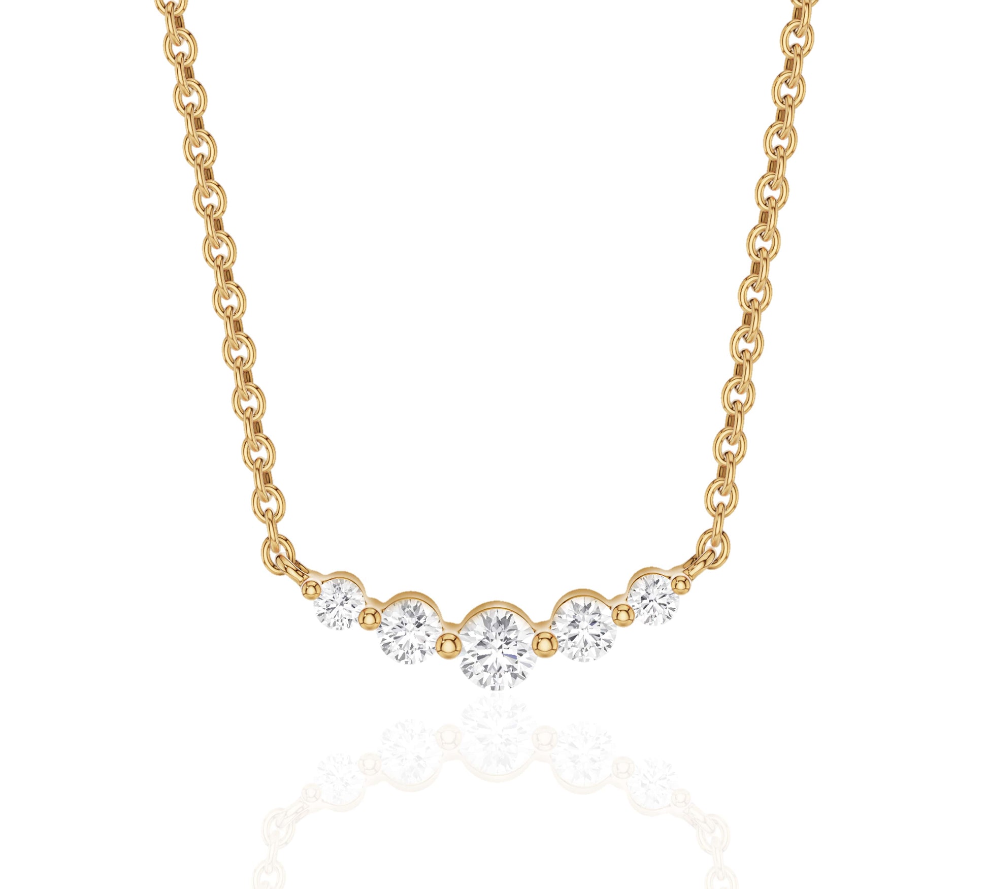 bar necklace with diamond​