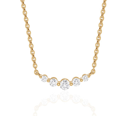 bar necklace with diamond​