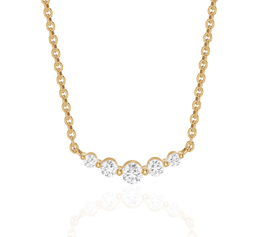 bar necklace with diamond​