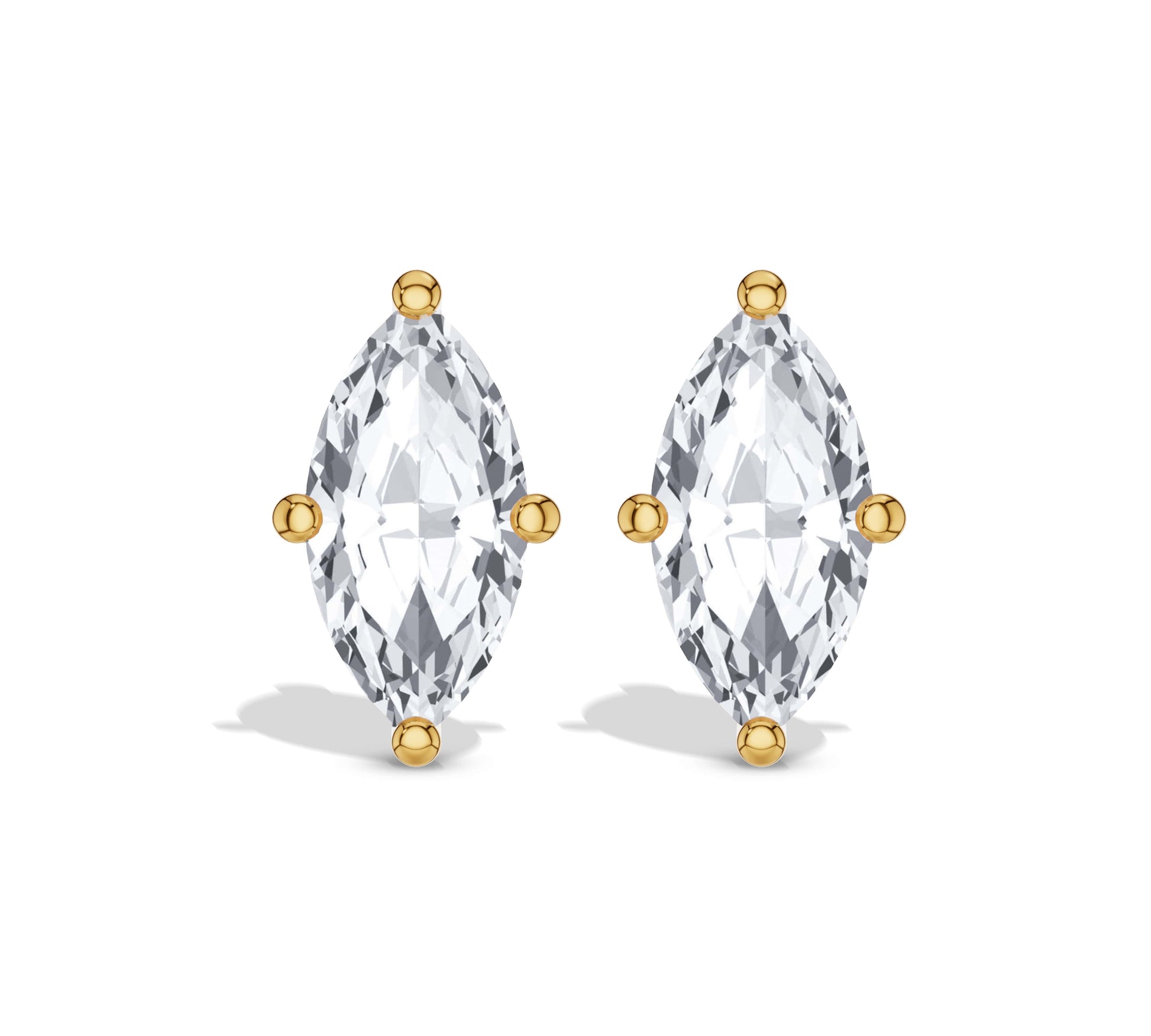 marquise diamond stud earrings
