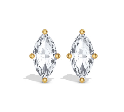 marquise diamond stud earrings