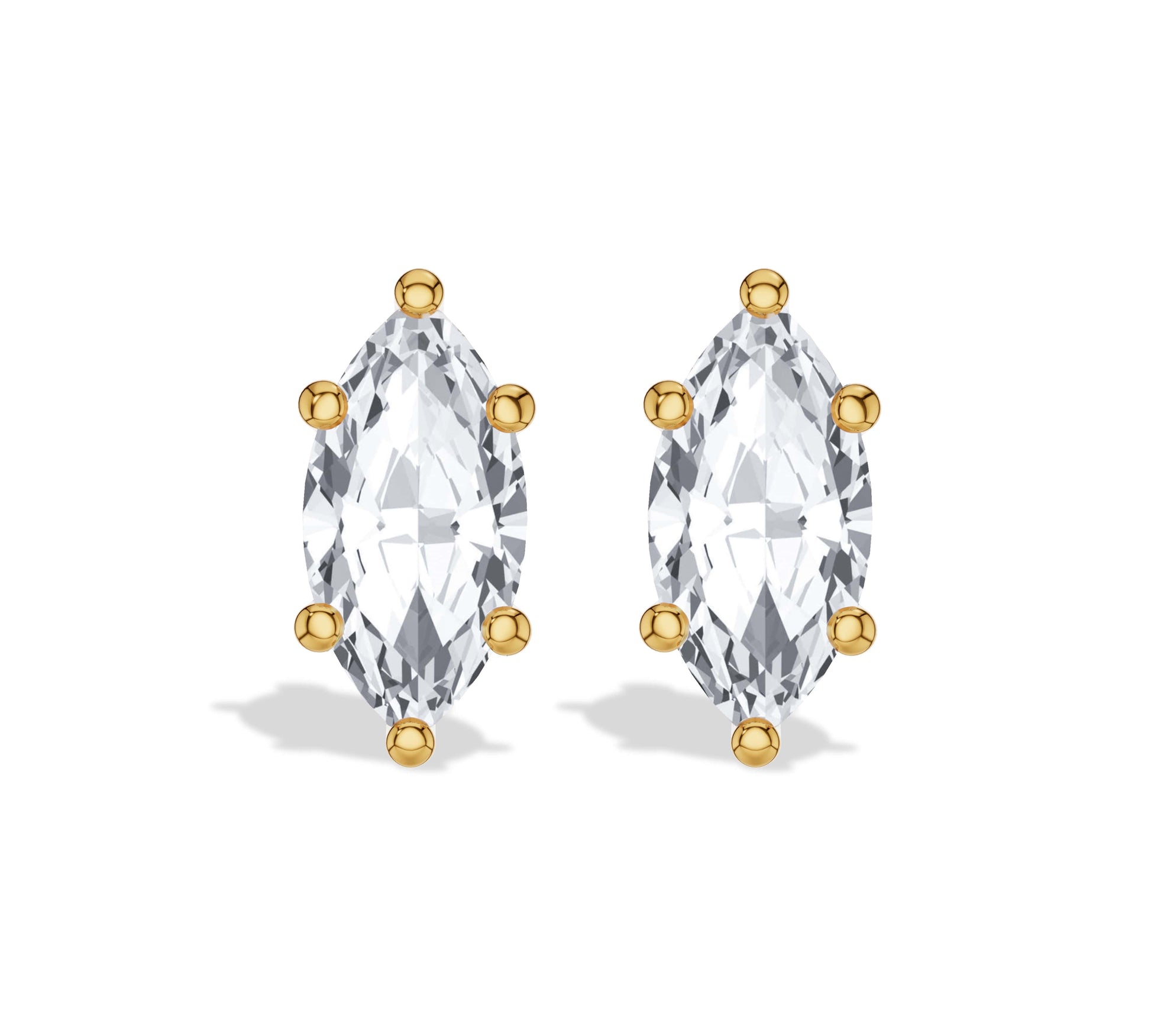 marquise diamond stud earrings