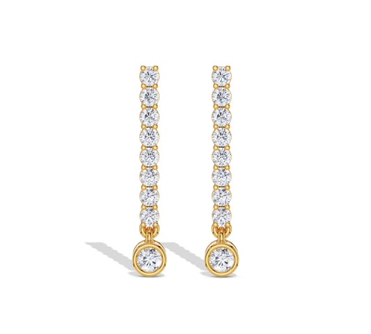 tennis diamond earrings