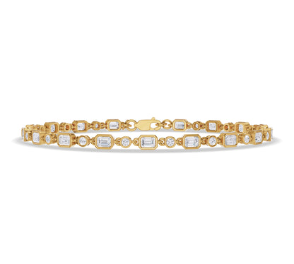 emerald diamond tennis bracelet