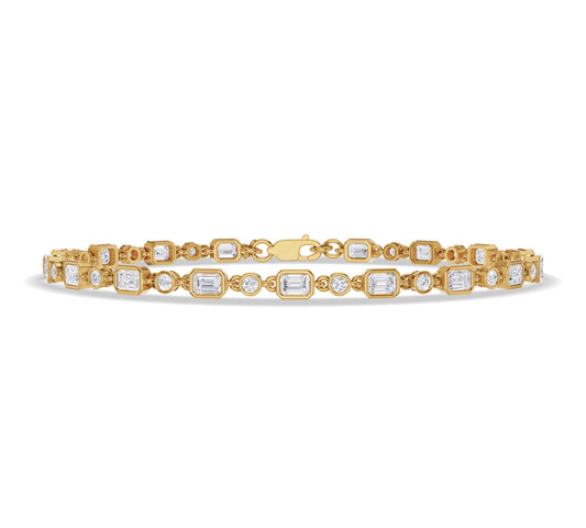 emerald diamond tennis bracelet
