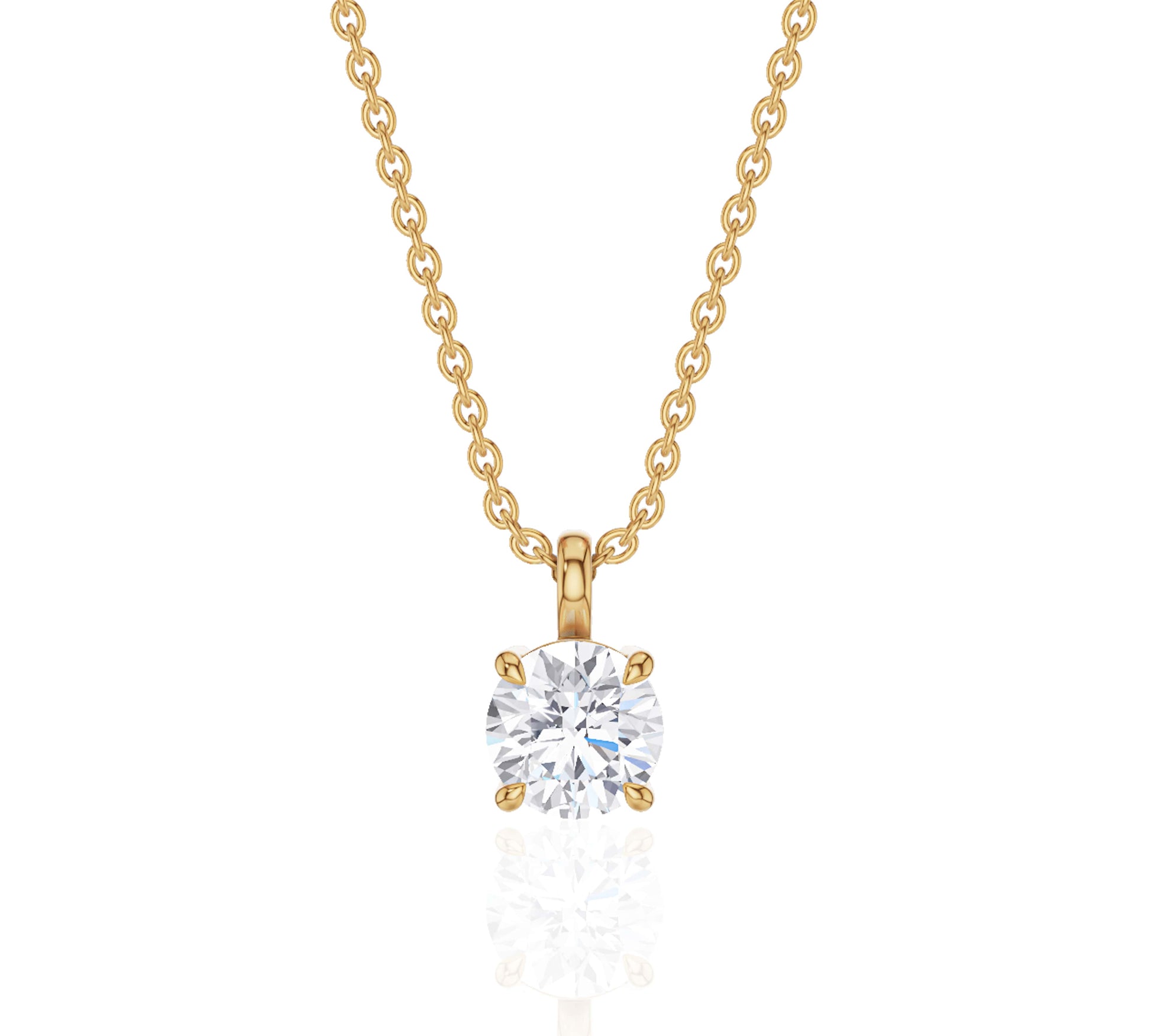 solitaire diamond necklace