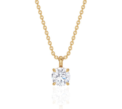 solitaire diamond necklace