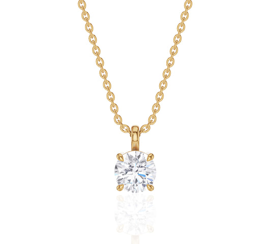 solitaire diamond necklace