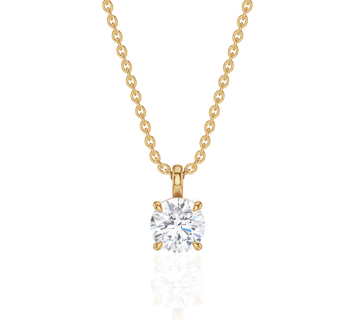 Brilliant Cut Solitaire Diamond Necklace