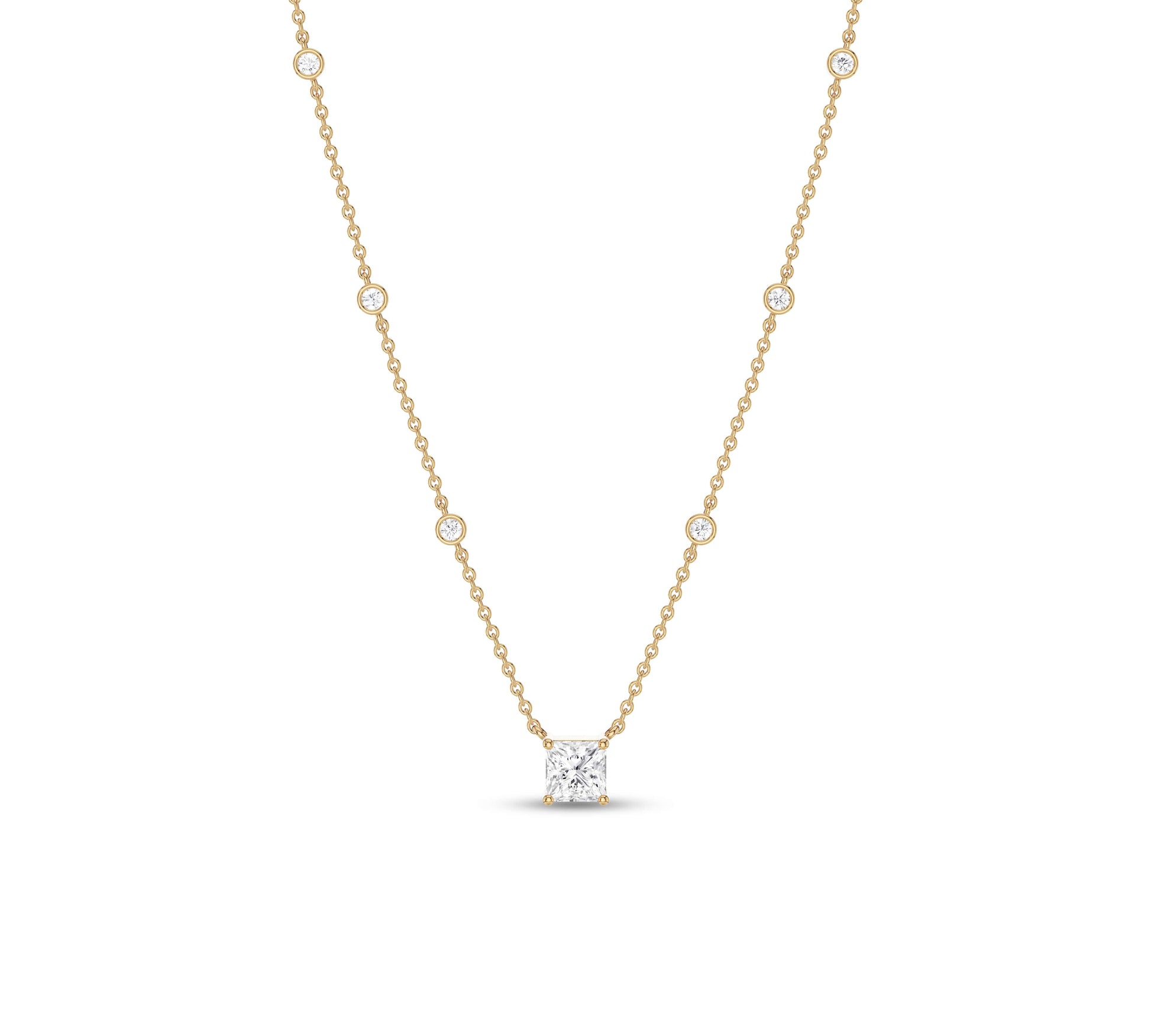 princess diamond station necklace