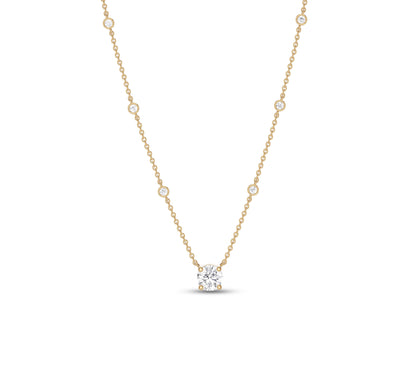 yellow gold Station Necklace for her