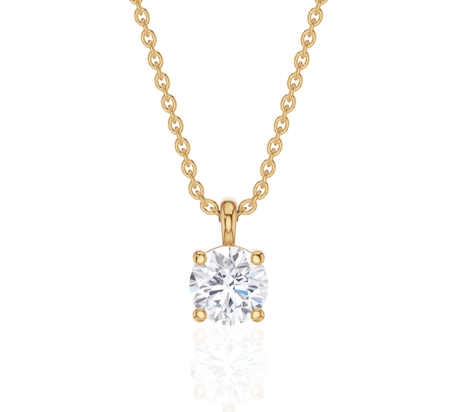 diamond on a necklace
