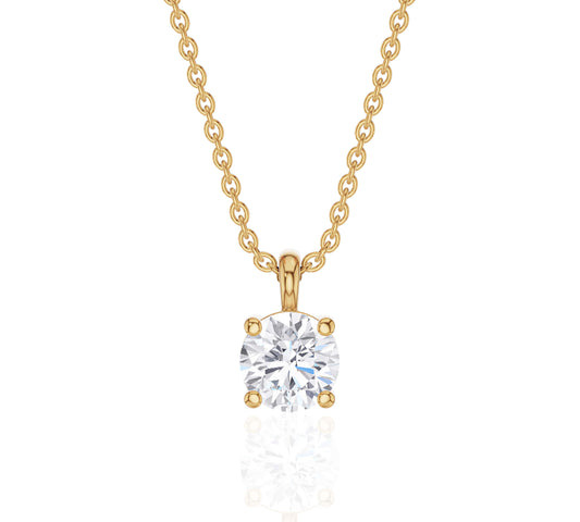 diamond on a necklace