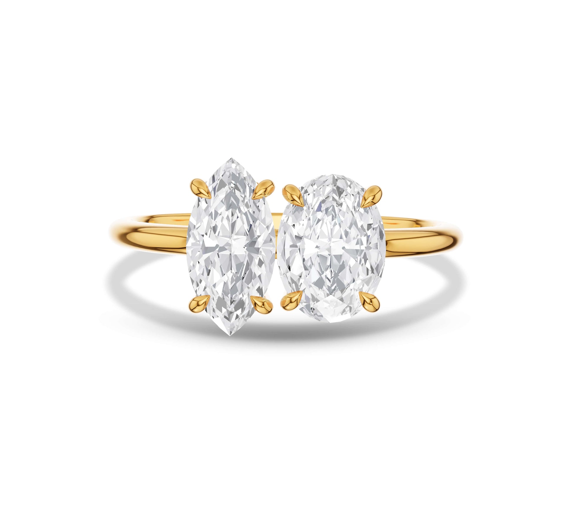 oval with marquise engagement ring