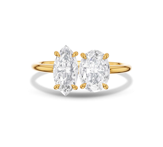 oval with marquise engagement ring