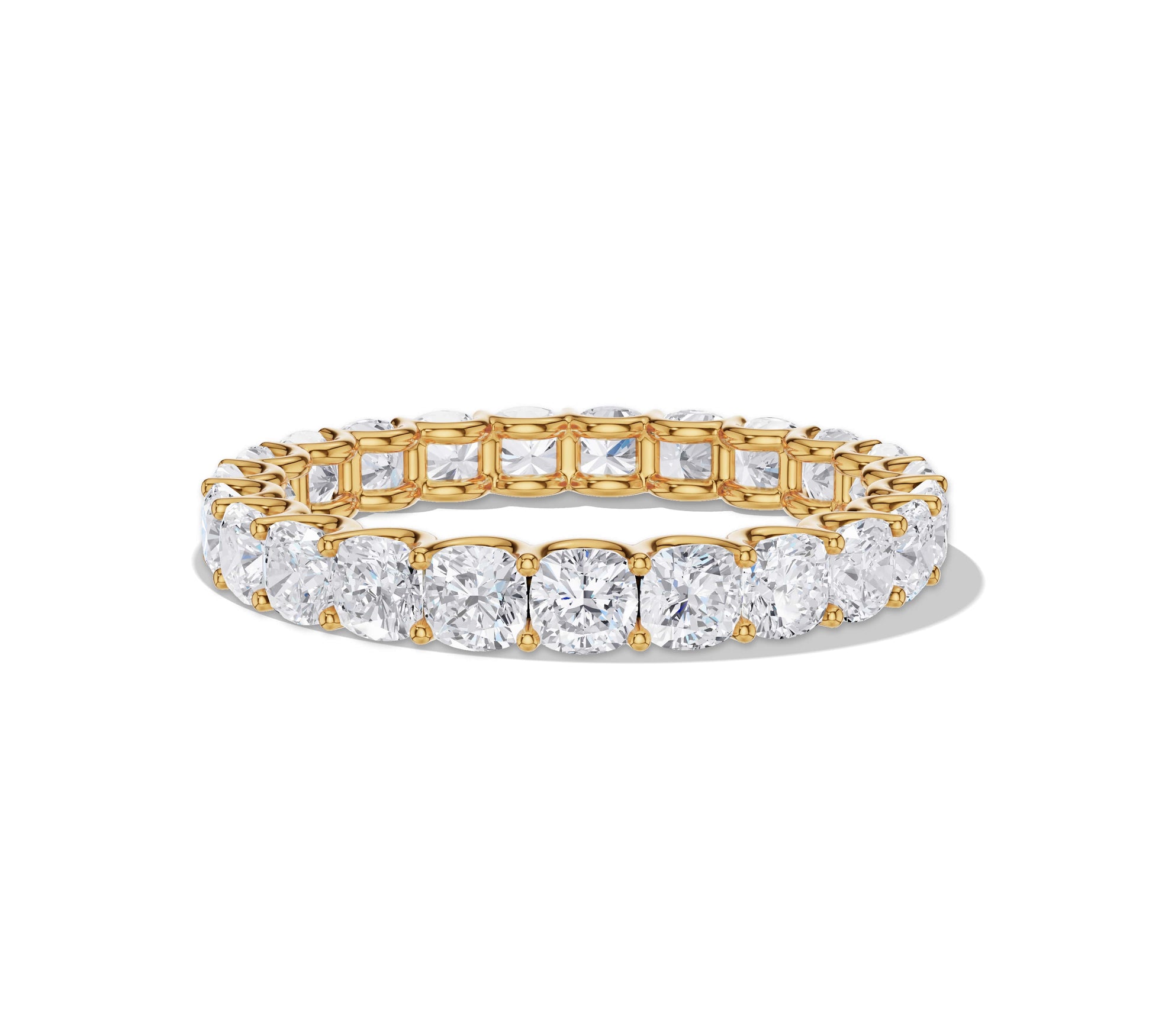 cushion cut wedding rings