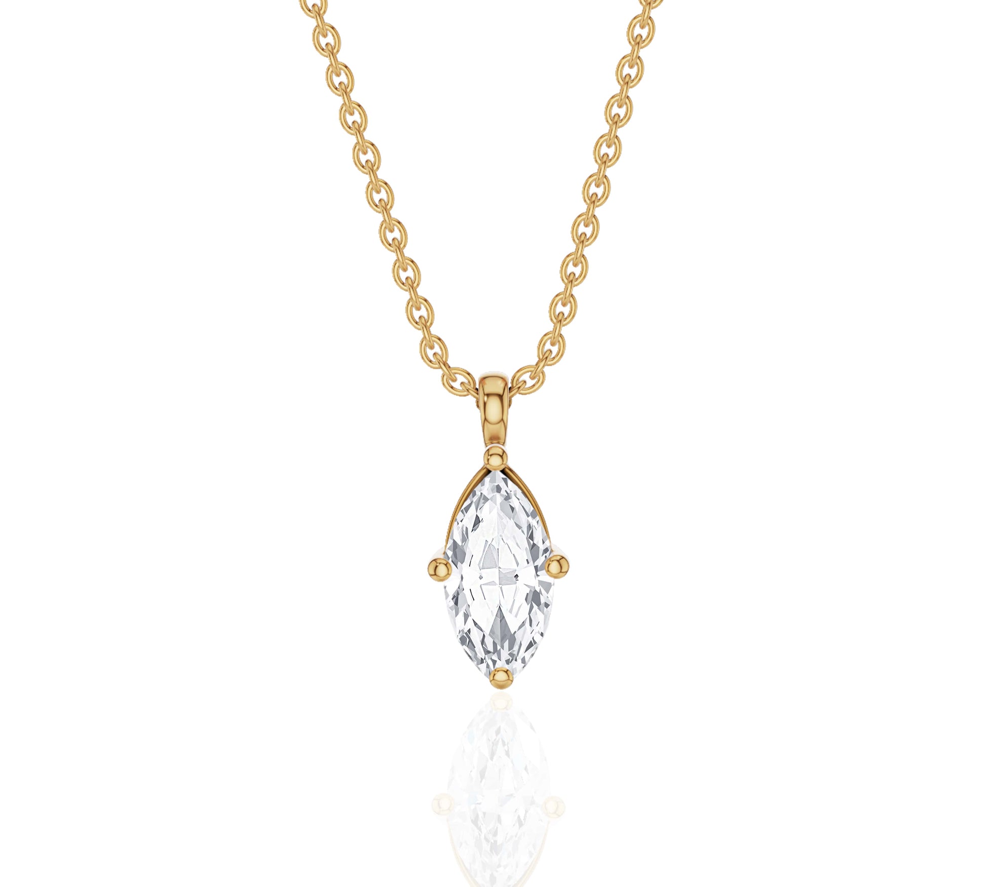 marquise solitaire necklace