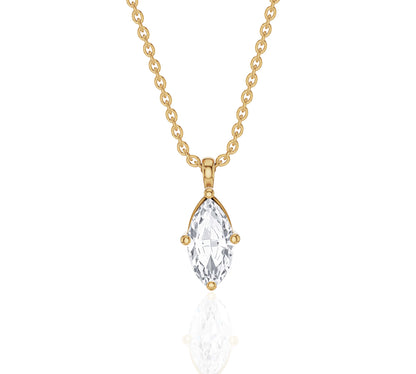 marquise solitaire necklace
