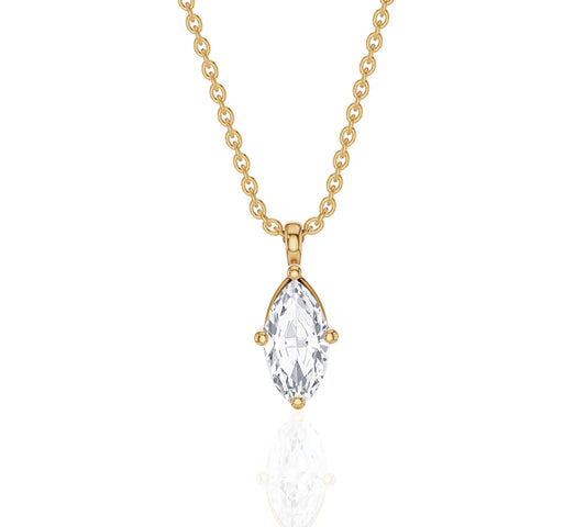 marquise solitaire necklace