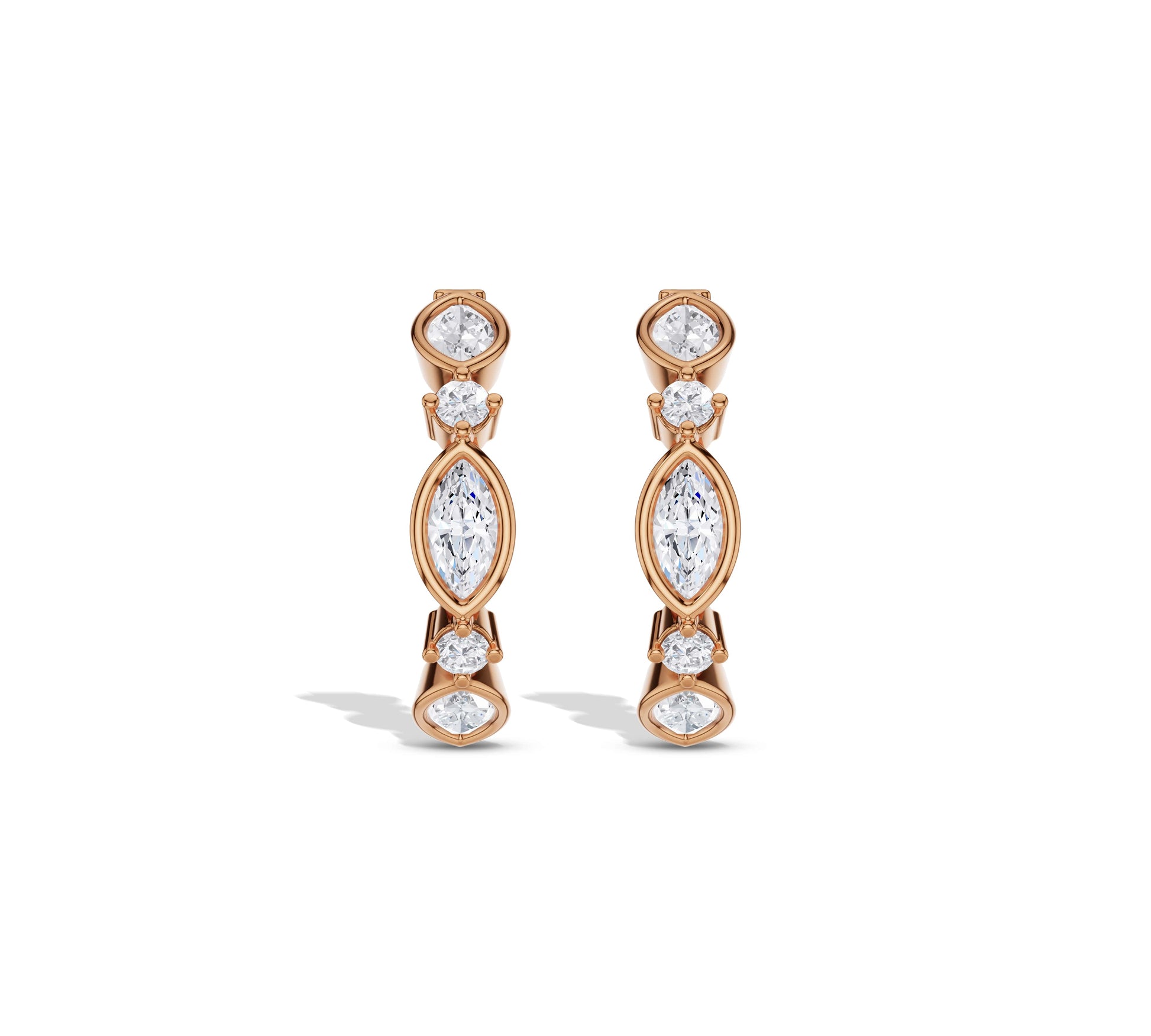 half hoop diamond earrings