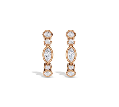 half hoop diamond earrings
