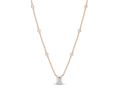 diamond necklace pendant with emerald