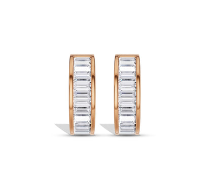 huggie diamond earrings