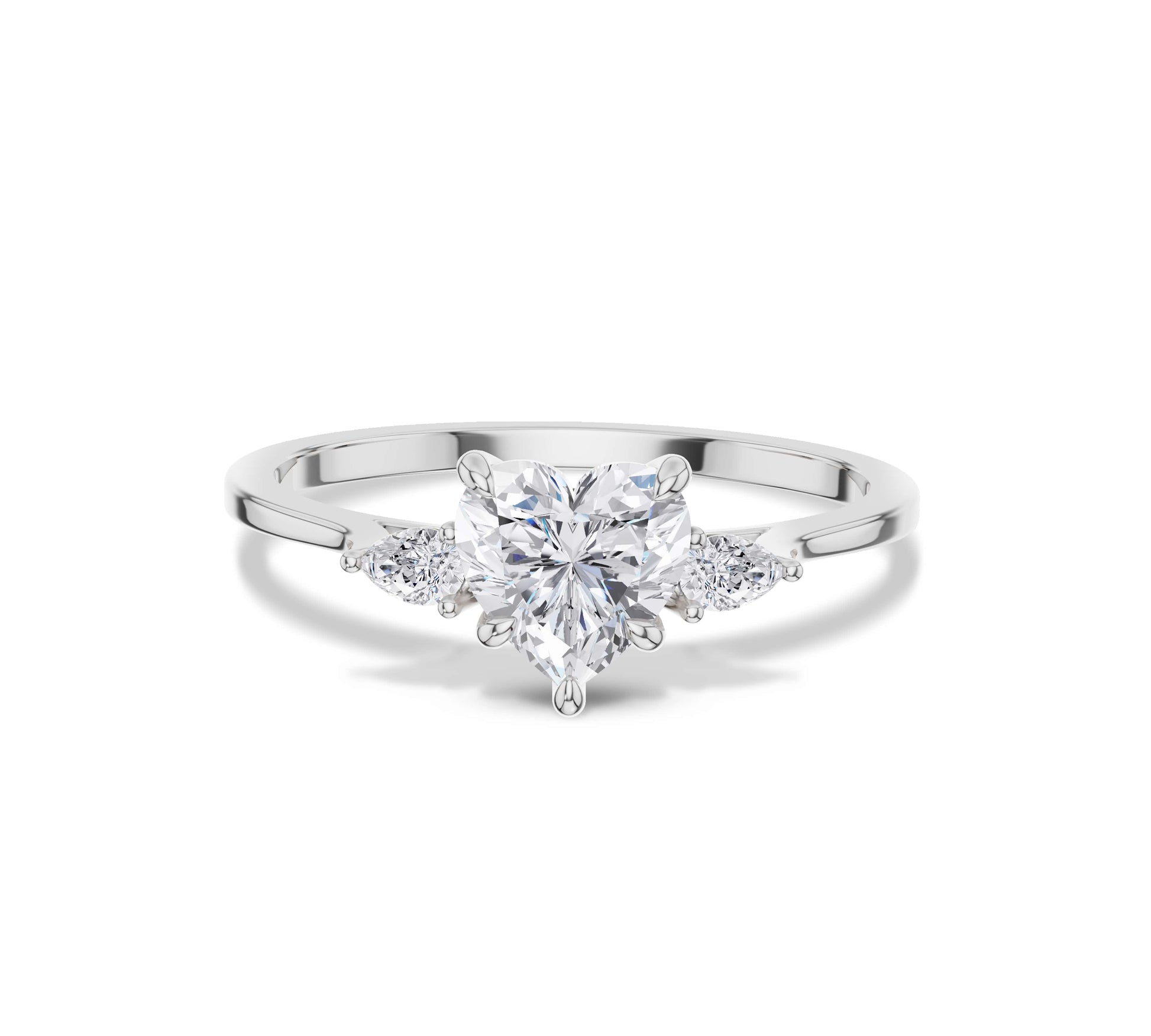 three diamond engagement ring