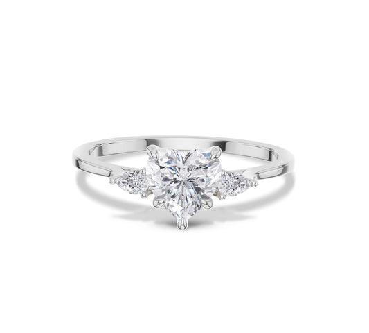 three diamond engagement ring