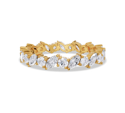 Marquise cut diamond full eternity band