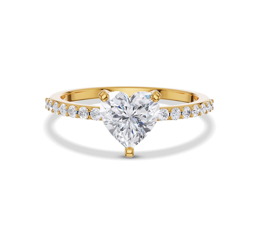 heart shaped diamond ring​
