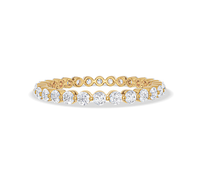 2mm Round Diamond Eternity Wedding Band