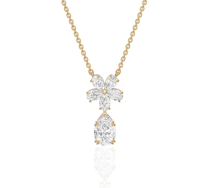 Floral Cluster Diamond Pendant