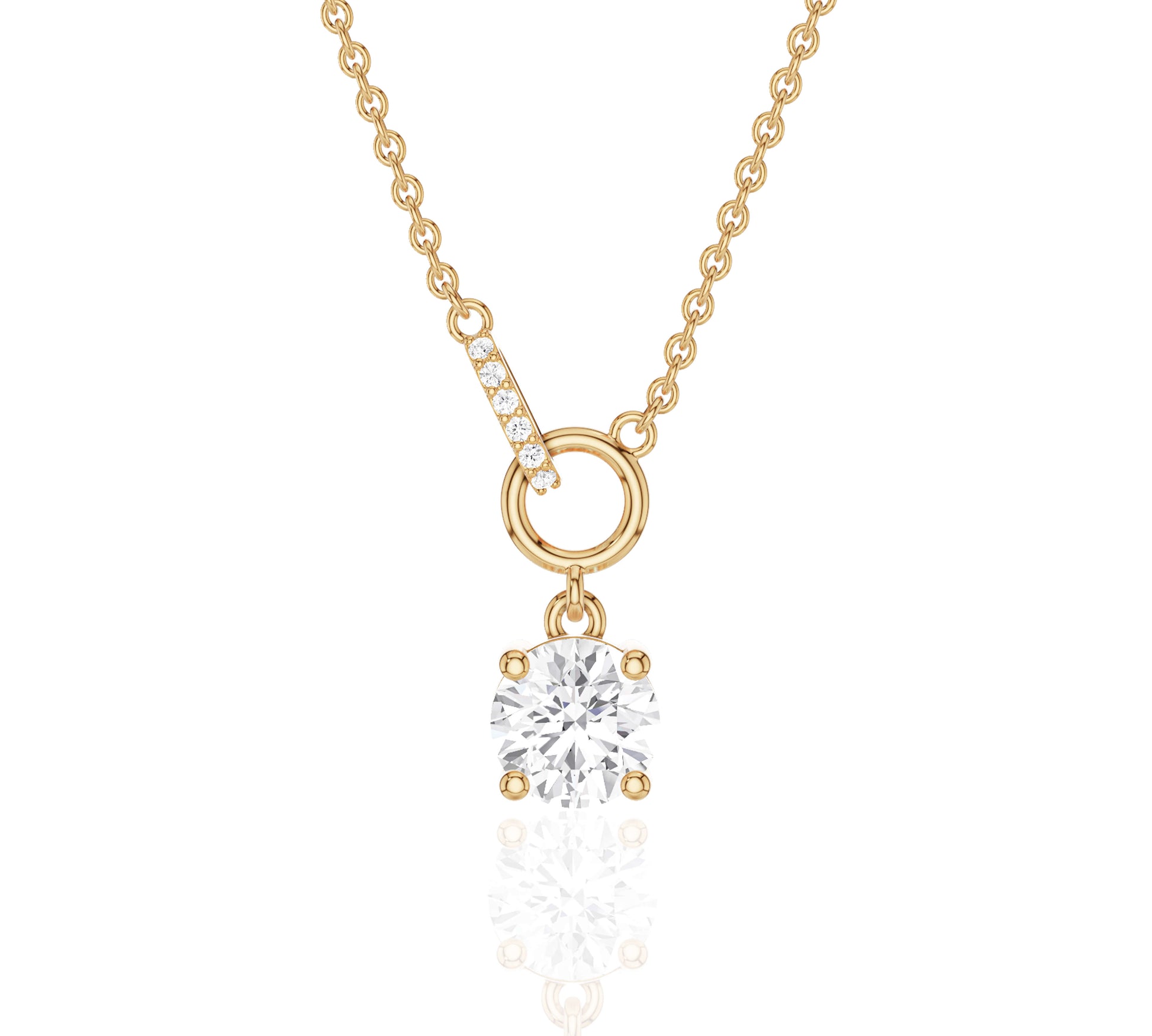 diamond on a necklace