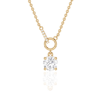 diamond on a necklace