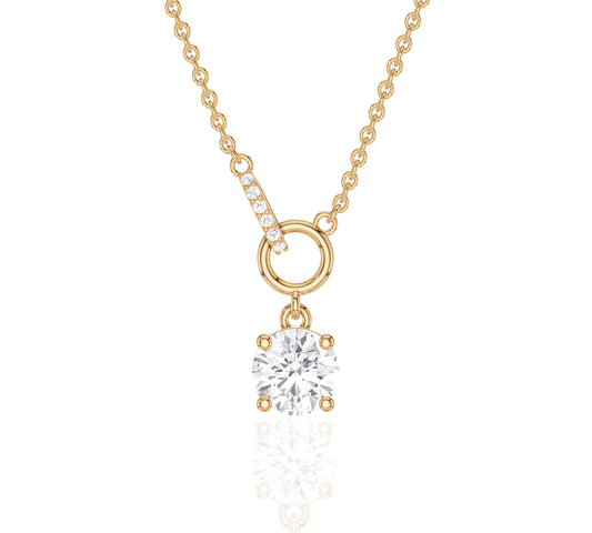 diamond on a necklace