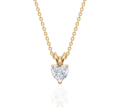 solitaire diamond pendant necklace