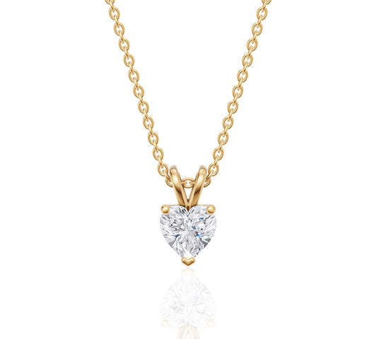 solitaire diamond pendant necklace