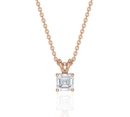 princess diamond solitaire necklace​