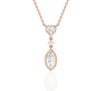 women's diamond necklace​ rose gold