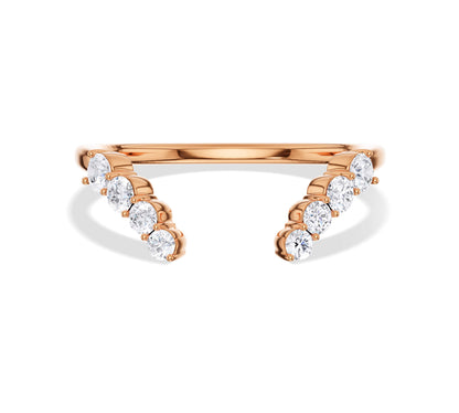 14k rose gold open wedding band