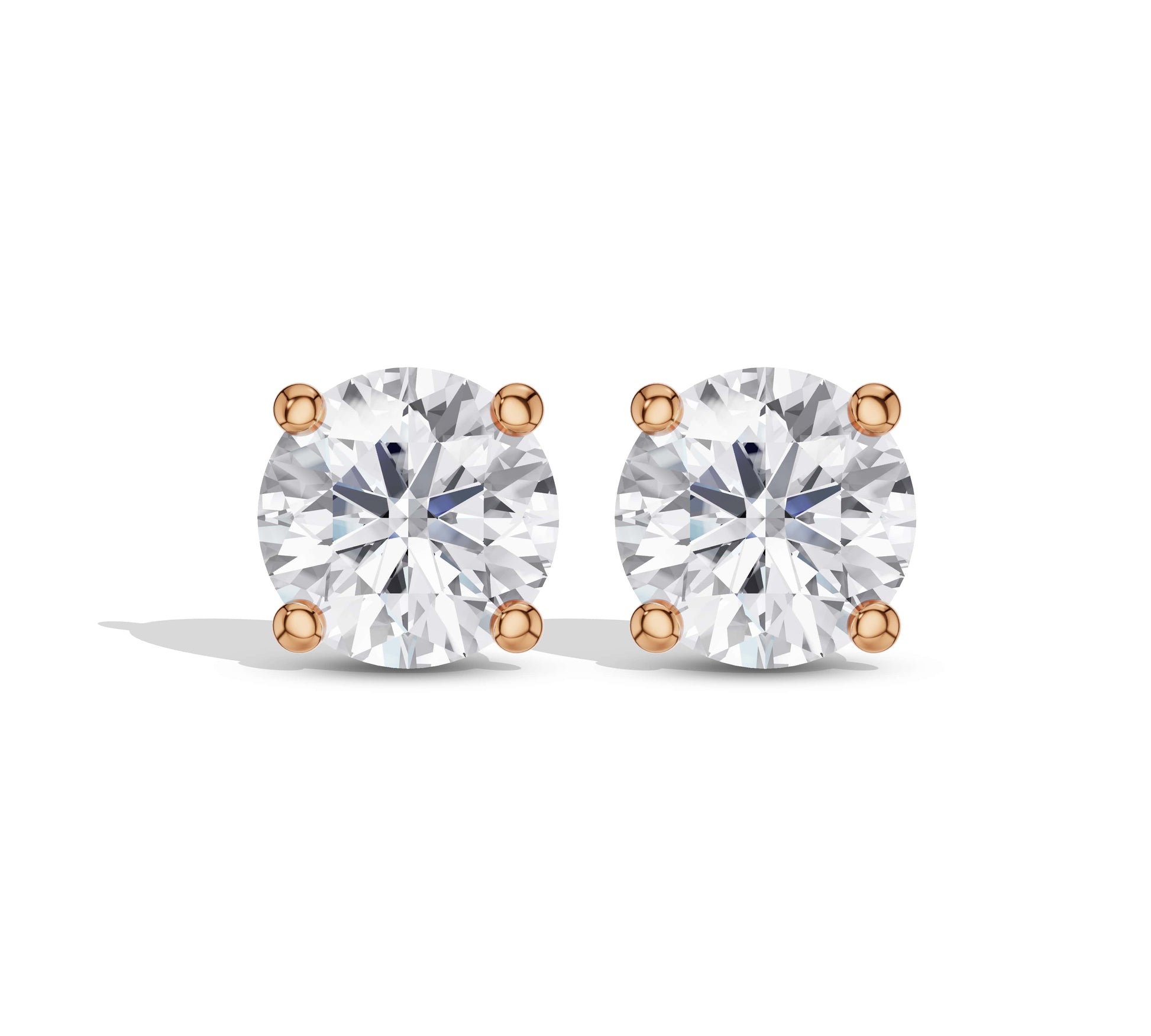 Classic round gold earrings