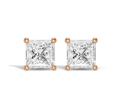 Luxury square diamond studs