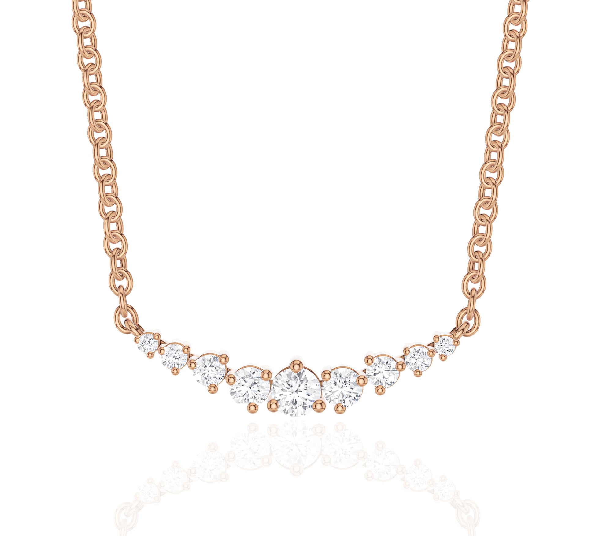 gold bar necklace with diamond​