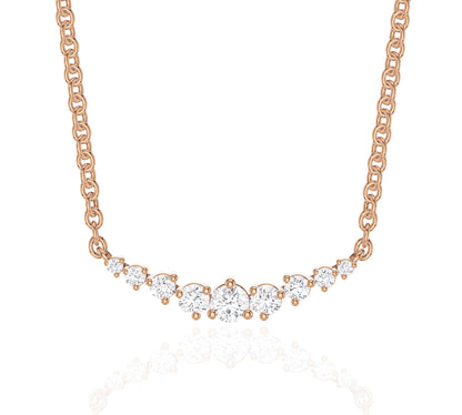 gold bar necklace with diamond​